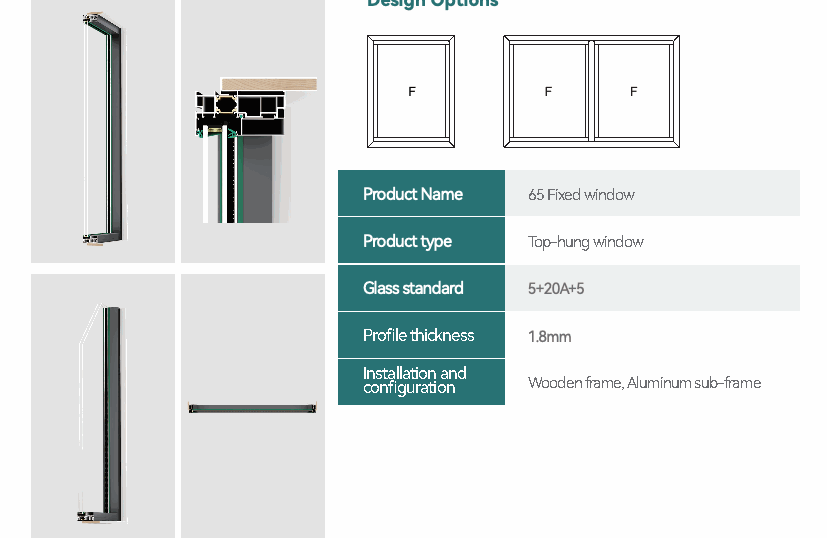 65 Fixed Window design options and technical detail